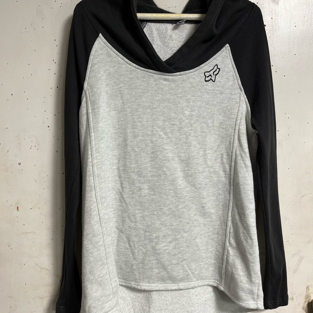 Fox Two-Tone Black and Light Gray Pullover Hoodie